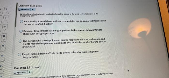 Question 51 (1 point) 2 Listen Which of the