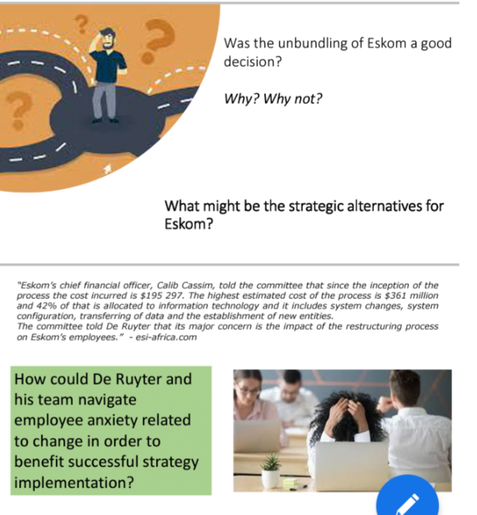 Was the unbundling of Eskom a good decision? Why?