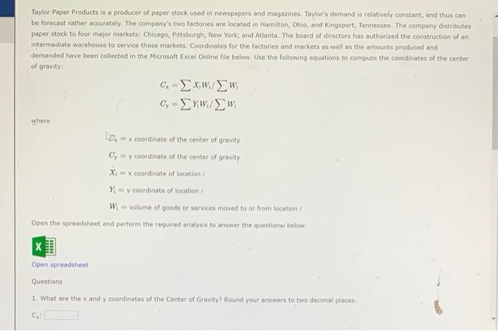 Taylor Paper Products is a producer of paper
