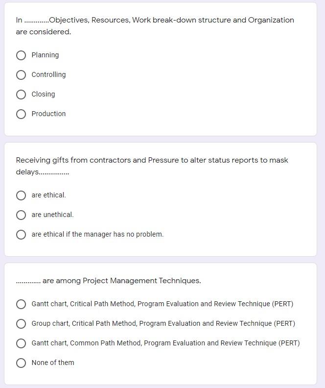 In ...........Objectives, Resources, Work