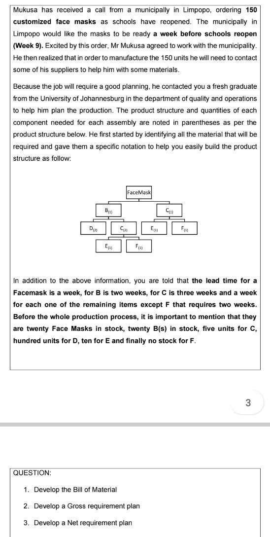 Mukusa has received a call from a municipally in