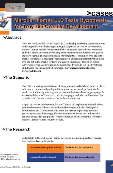 Please read the case study & answer the questions