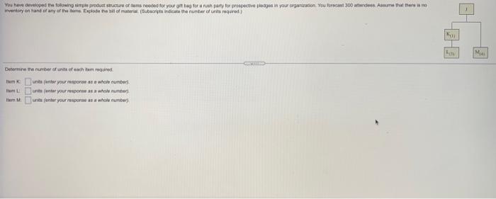 You have developed the following simple