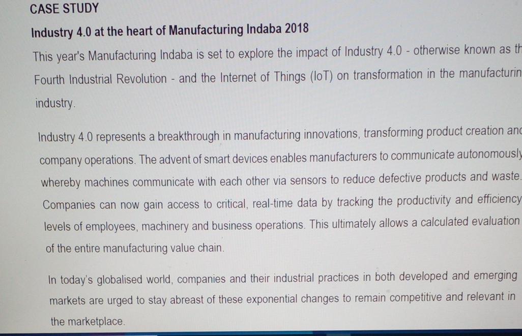 CASE STUDY Industry 4.0 at the heart of