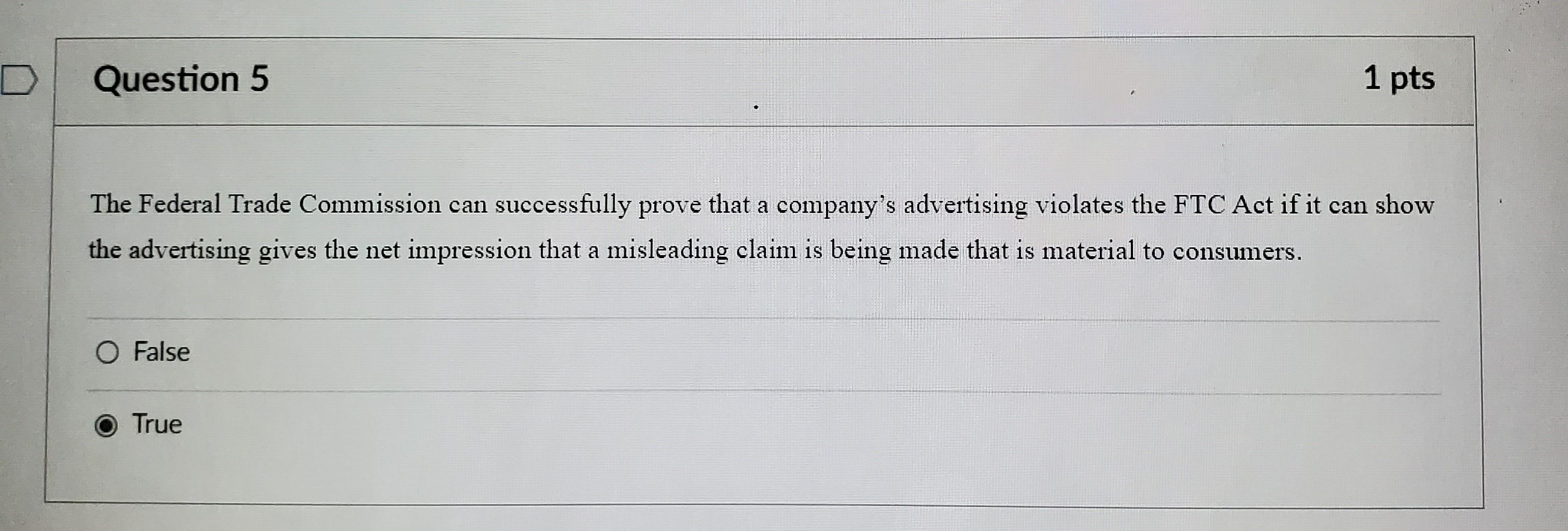 The Federal Trade Commission can successfully