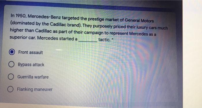 In 1950, Mercedes-Benz targeted the prestige