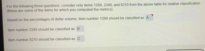 For the following three questions, consider only