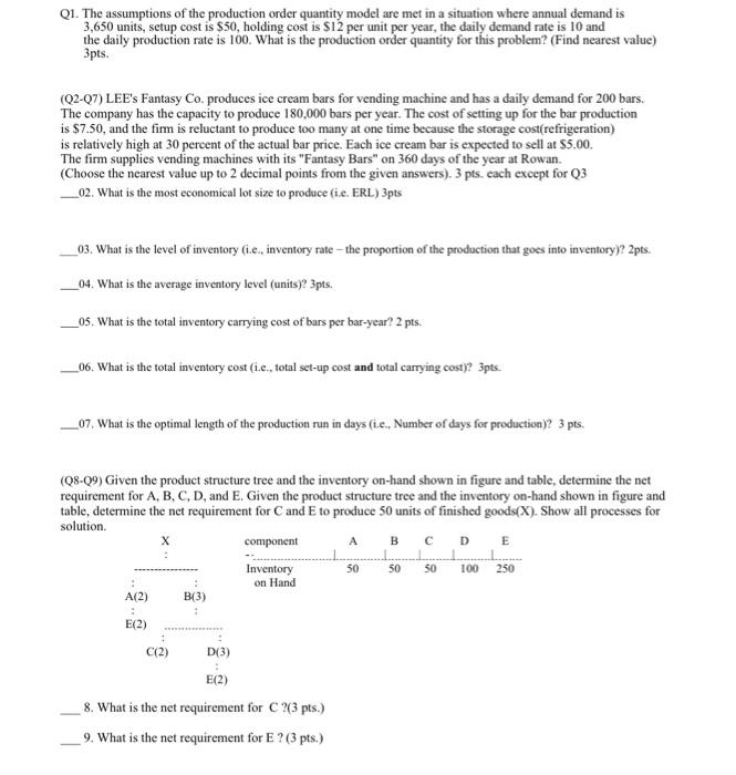 Please answer all 8 questions and show work thank