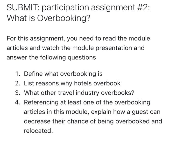 help me plz SUBMIT: participation assignment #2: