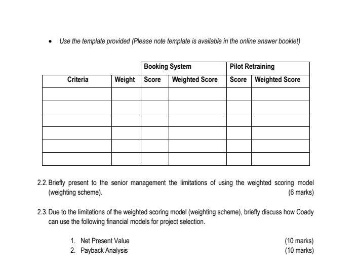 Question 2 (40 Marks) 2.1. "To cut the number of