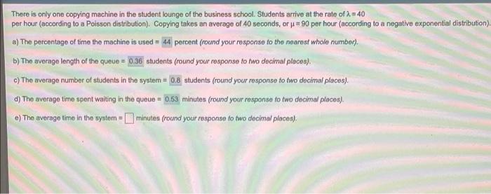 what is e? There is only one copying machine in