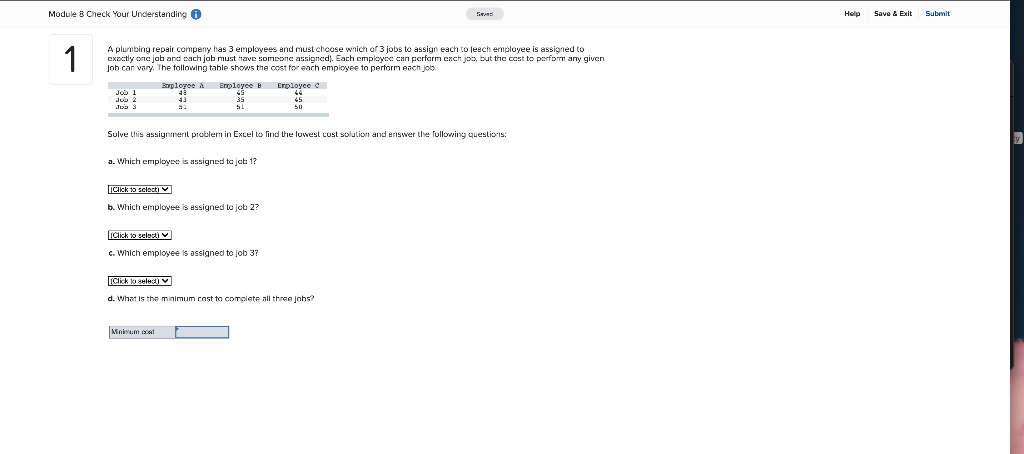Module B Check Your Understanding Fari Help Save