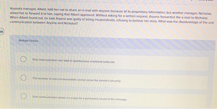 Aryana's manager, Albert, told her not to share