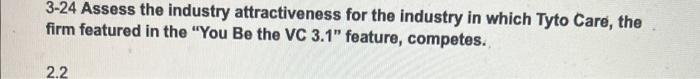 3-24 Assess the industry attractiveness for the