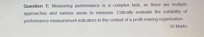 as soon as possible Question 1: Measuring