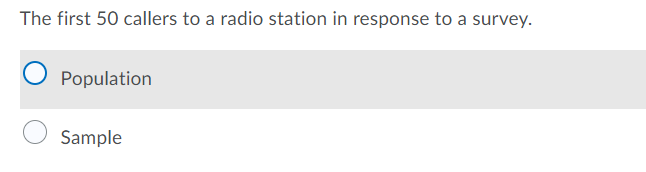 The first 50 callers to a radio station in