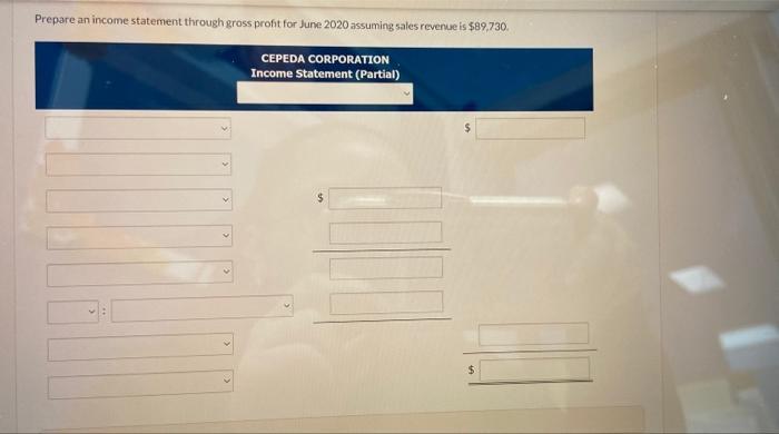 I need help with the income statement. VIEW FILES
