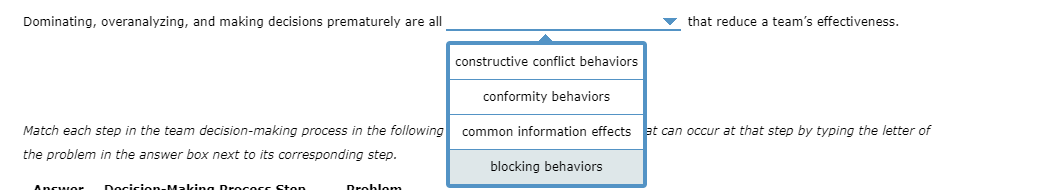 Dominating, overanalyzing, and making decisions