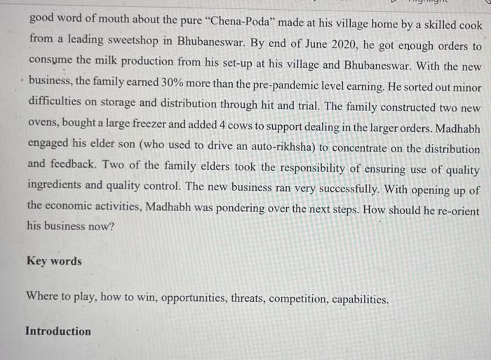 Formulate a strategy for the entrepreneur using