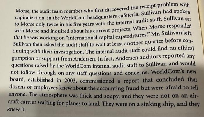 Article WorldCom Mississippi fear Questions What