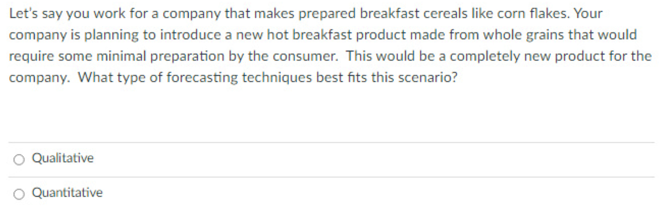 Let's say you work for a company that makes