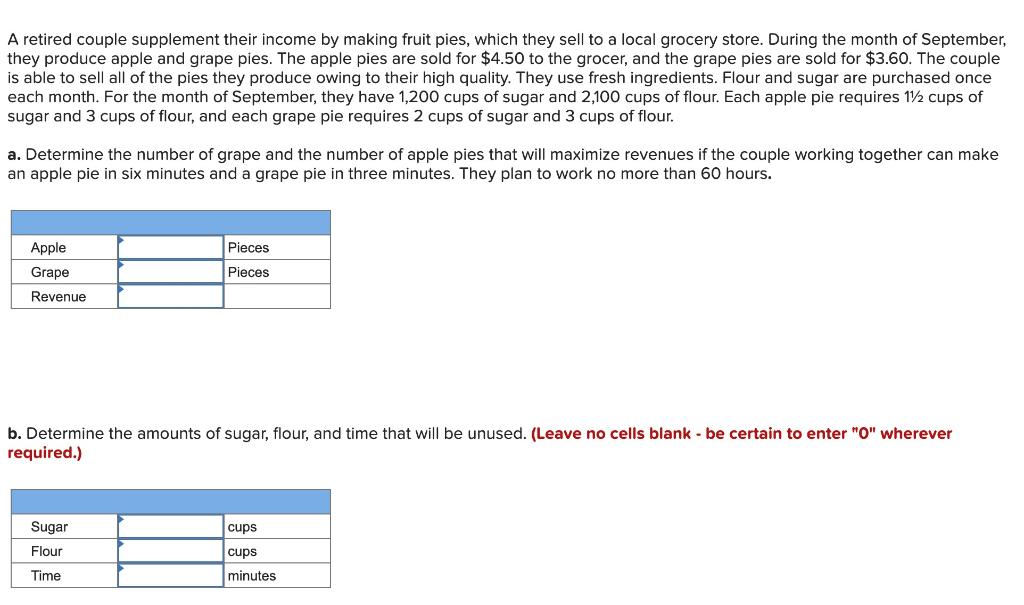 A retired couple supplement their income by
