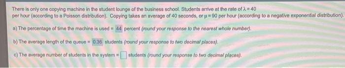 what is c? There is only one copying machine in