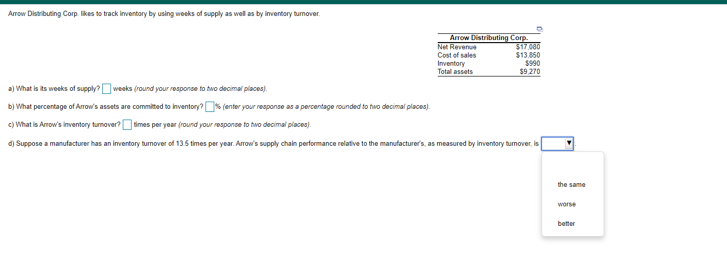 Arrow Distributing Corp. likes to track inventory