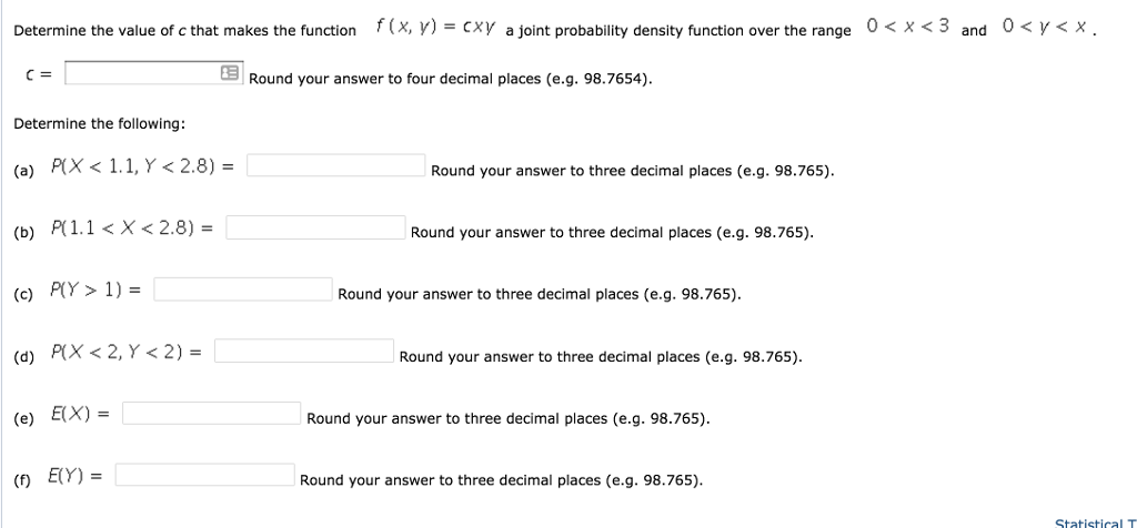 Determine the value of c that makes the function