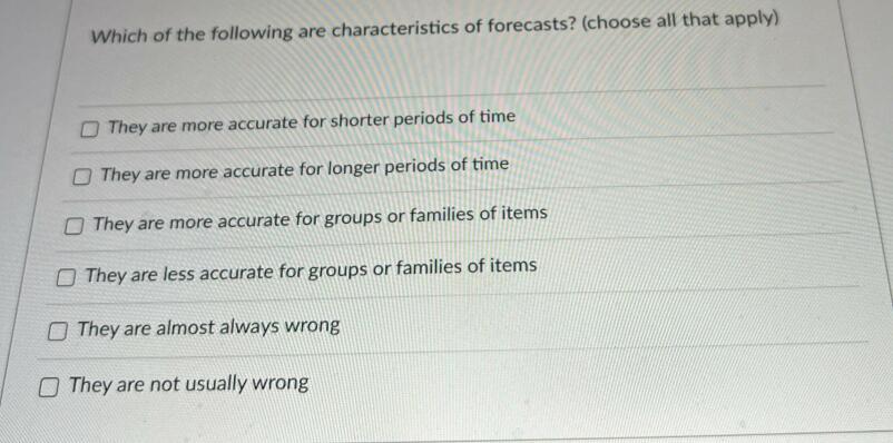 Supply Chain Management Which of the following