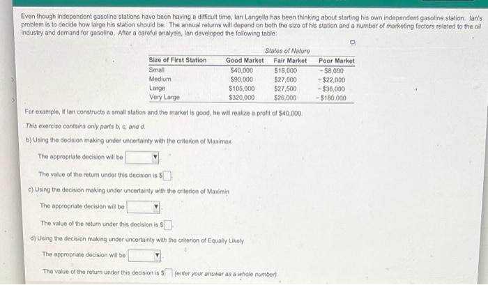 answer all questions options are small or medium