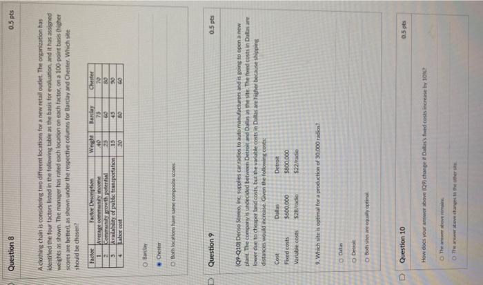 A clothing chain is considering two different