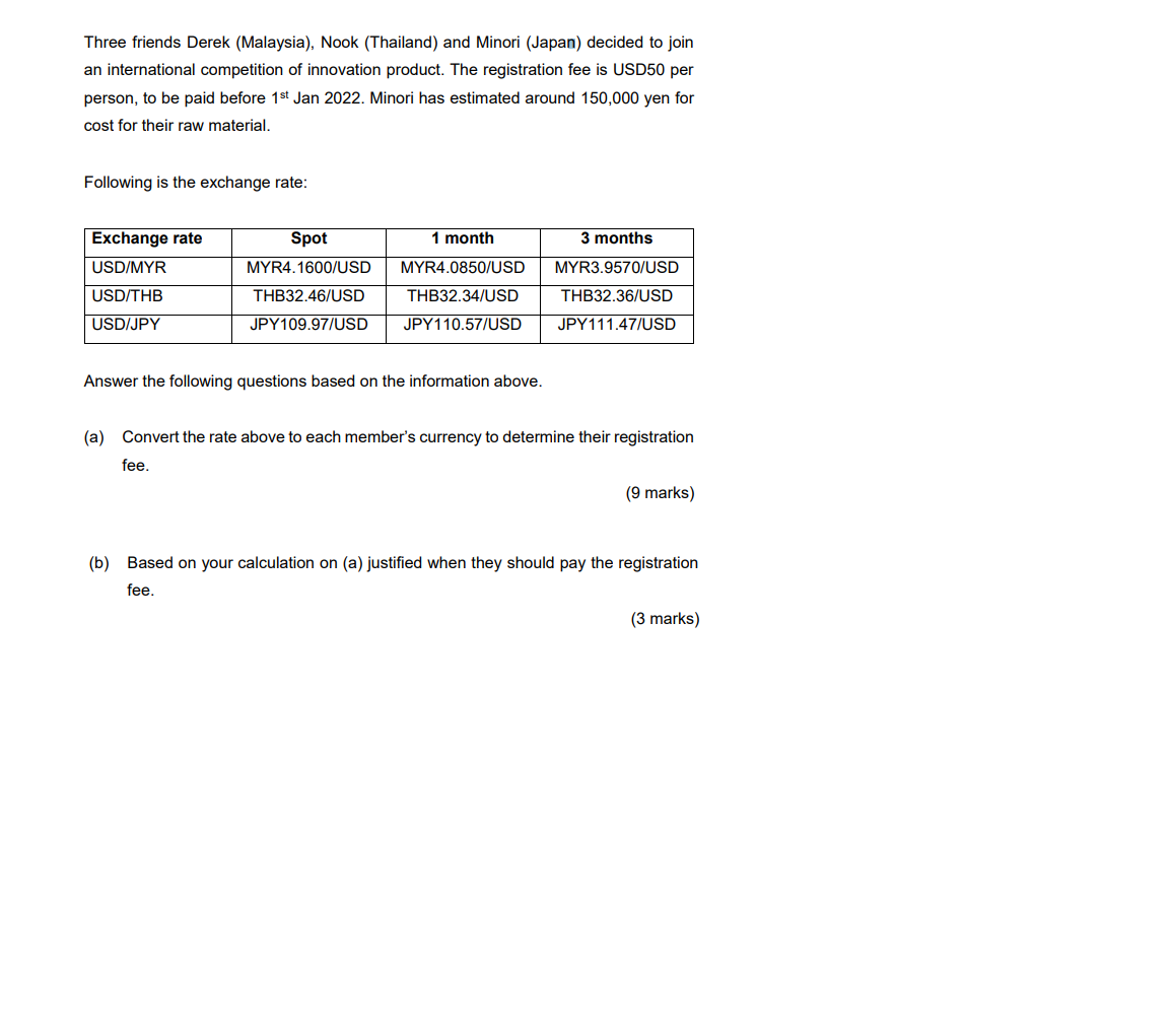 Subject: International Financial Management Three