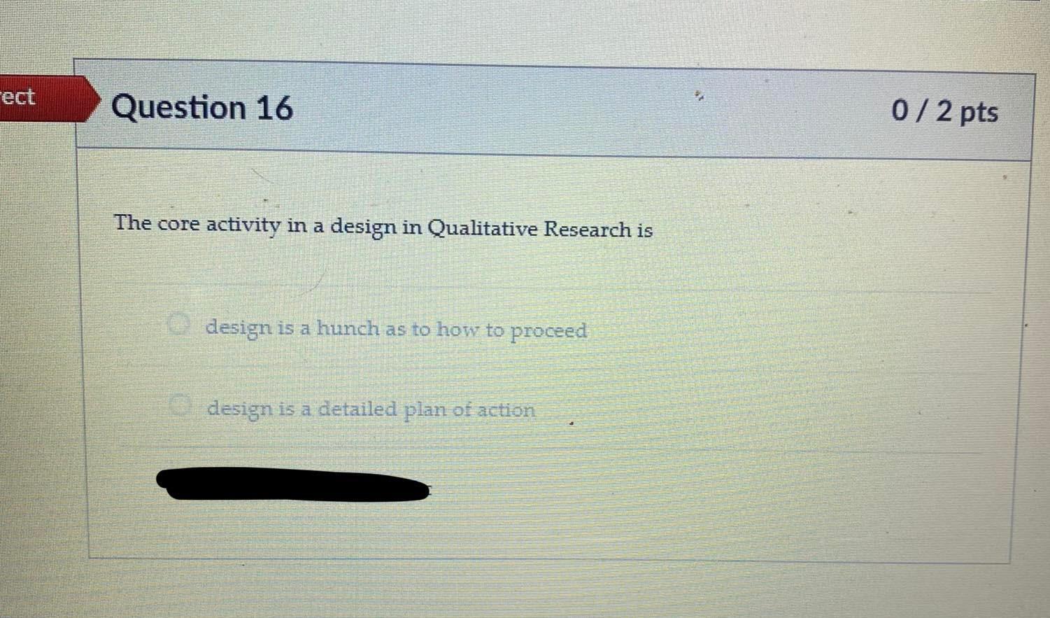 rect Question 16 0/2 pts The core activity in a