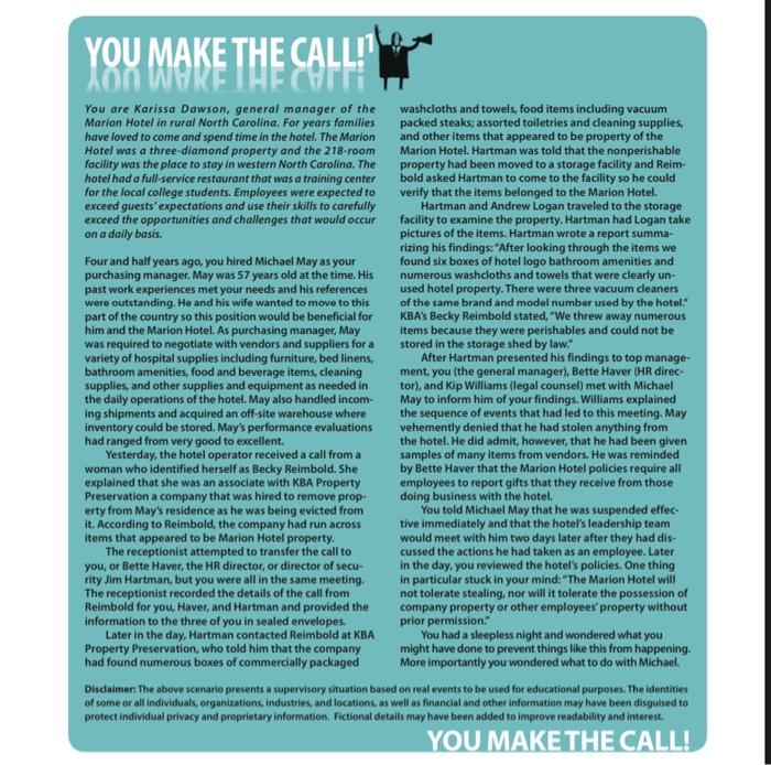 write near 200-300 words YOU MAKE THE CALL! You