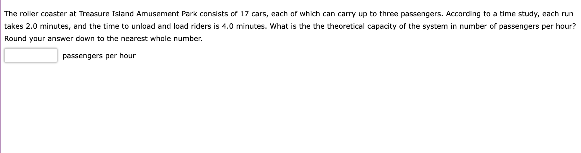 The roller coaster at Treasure Island Amusement