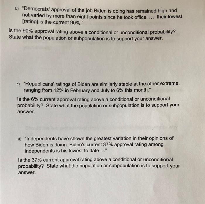 4. Conditional vs unconditional probabilities