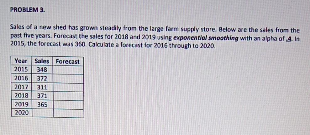 PROBLEM 2. Demand for aqua fit classes at a large