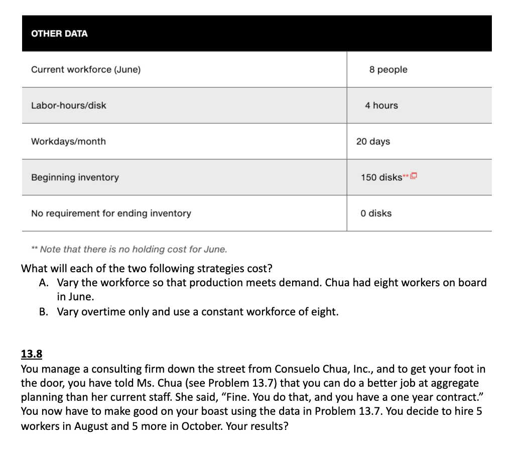 Please answer all parts of 13.7and 13.8 and show