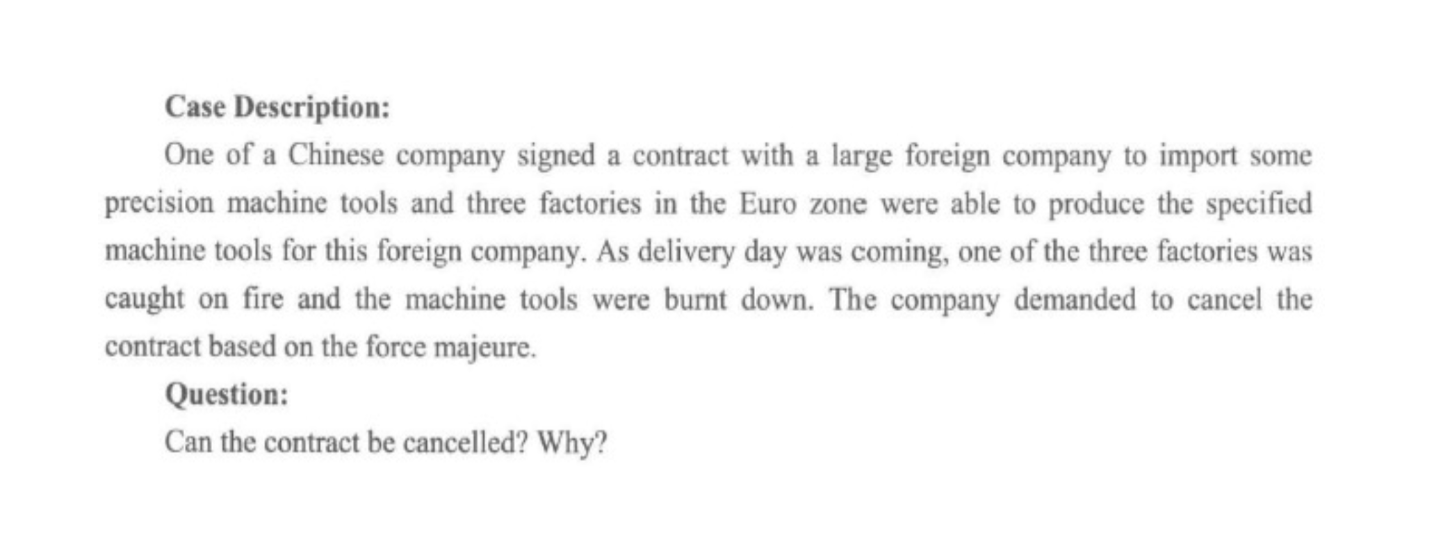 pls provide the answer with CISG