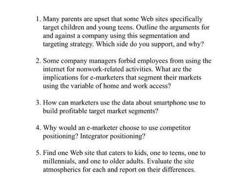 1. Many parents are upset that some Web sites