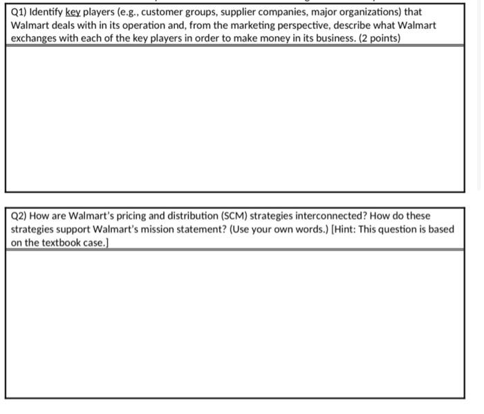 Q1) Identify key players (e.g., customer groups,