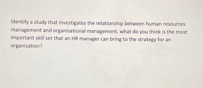 Identify a study that investigates the