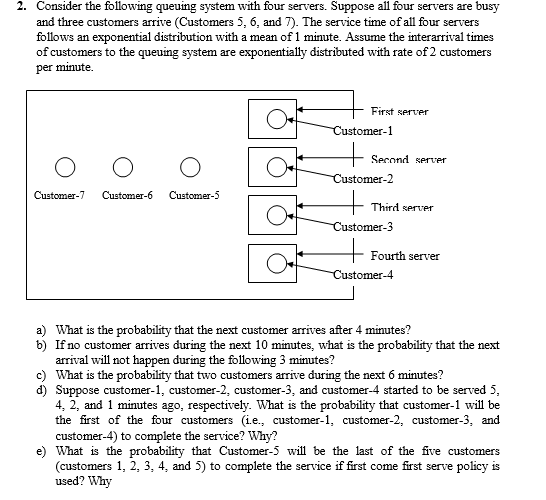 2. Consider the following queuing system with