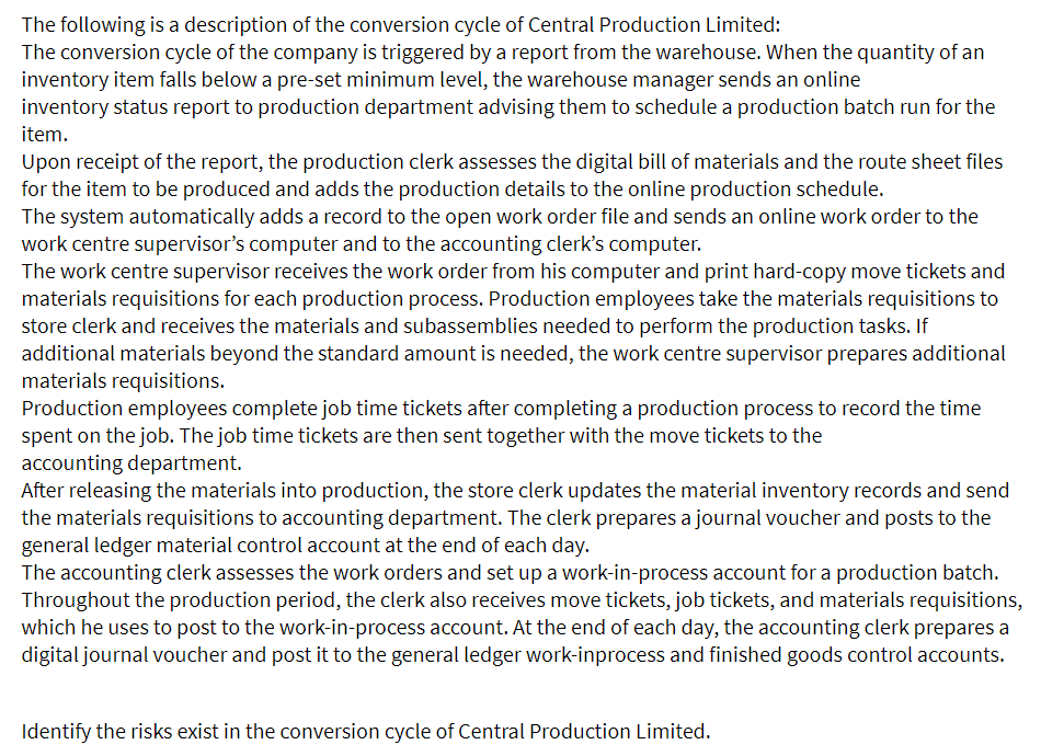 The following is a description of the conversion