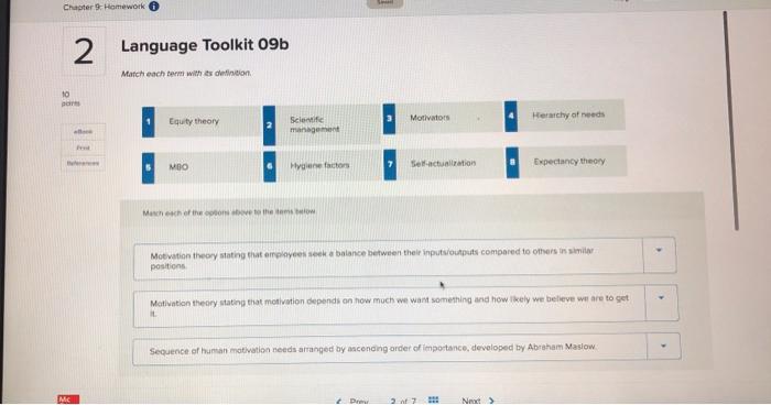 Chapter 9 Homework 2 Language Toolkit 09b Match