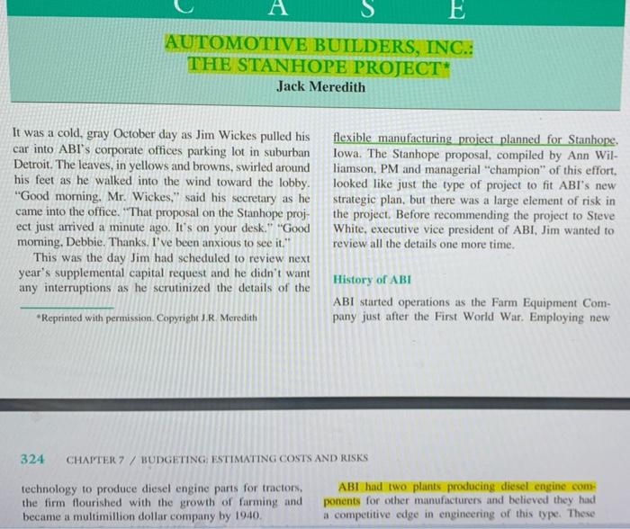 A S E AUTOMOTIVE BUILDERS, INC.: THE STANHOPE