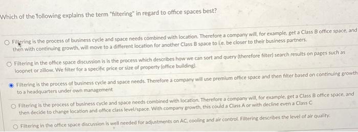 Which of the following explains the term