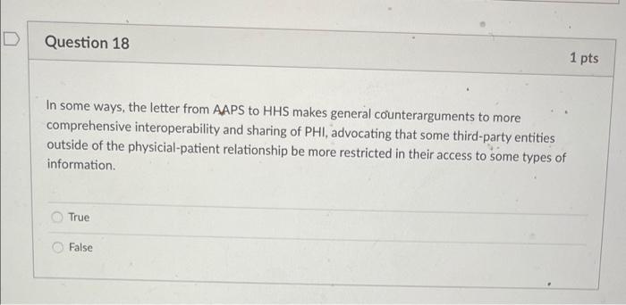 D Question 18 1 pts In some ways, the letter from