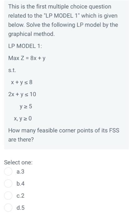 This is the first multiple choice question